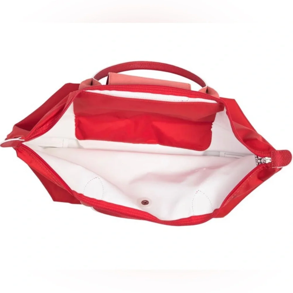 Longchamp Le Pliage Club Top Handle Bag (Vermillion) - Picture 5 of 9